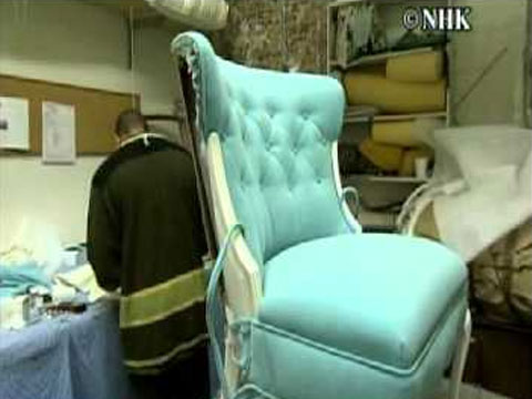 Reupholstery furnitures DR.SOFA at NHK Japan TV