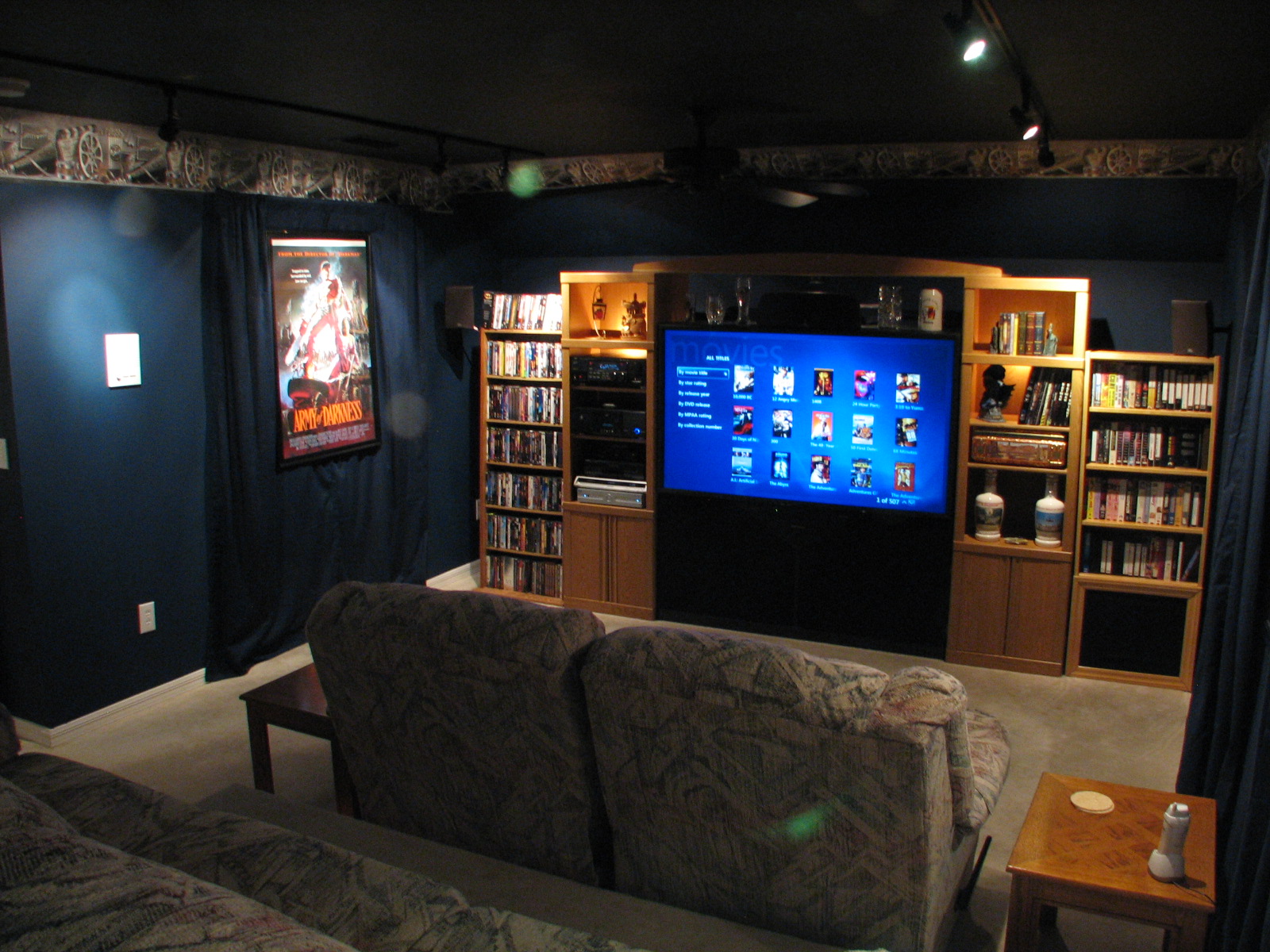 Home Entertainment Center with Custom Made Furniture