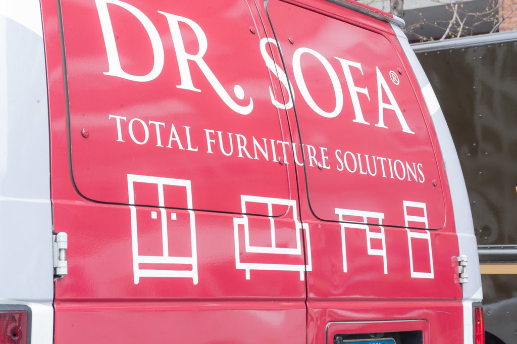 Professional technicians disassemble the furniture About Dr. Sofa