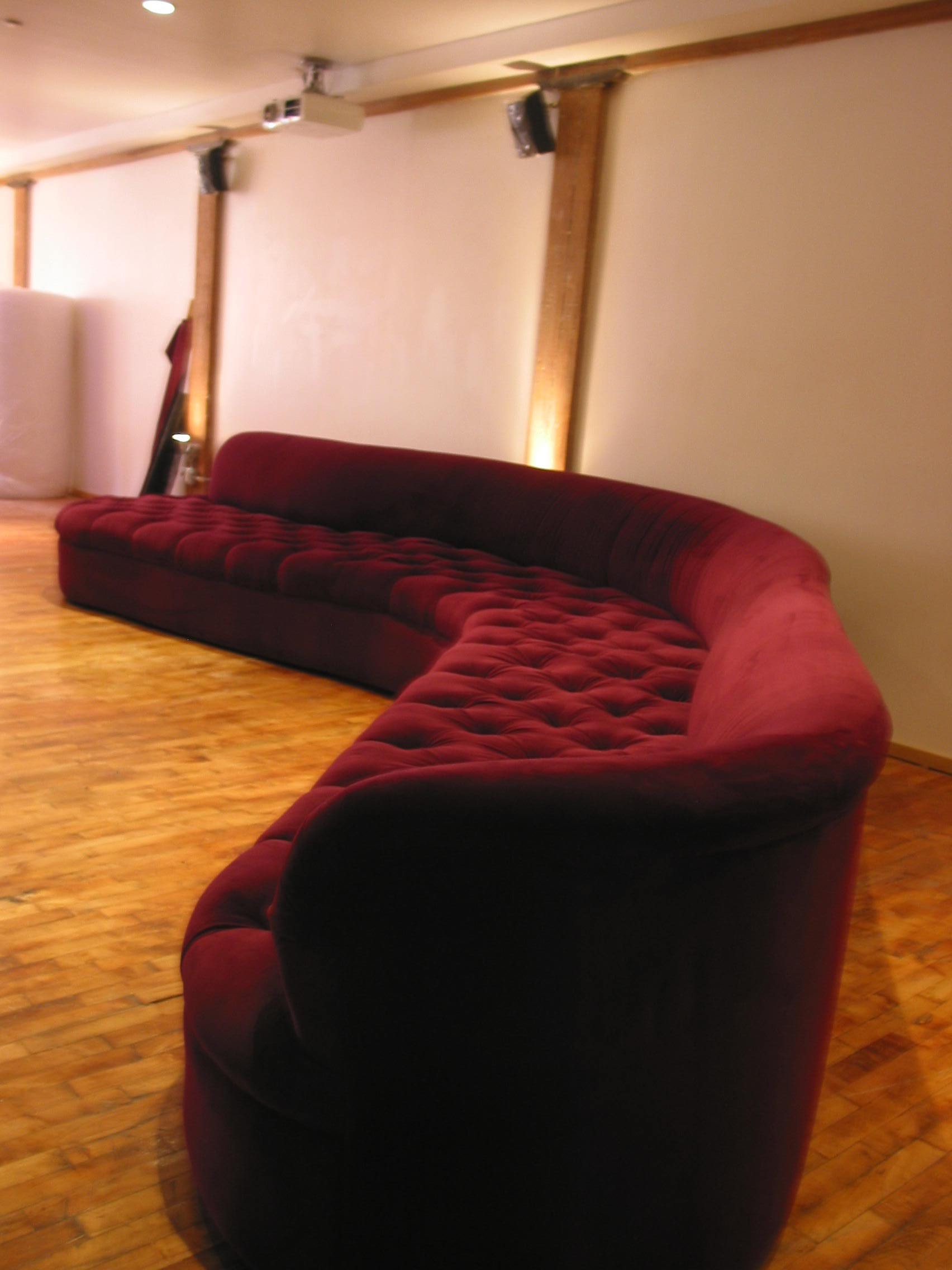 Velvet custom made sofa for