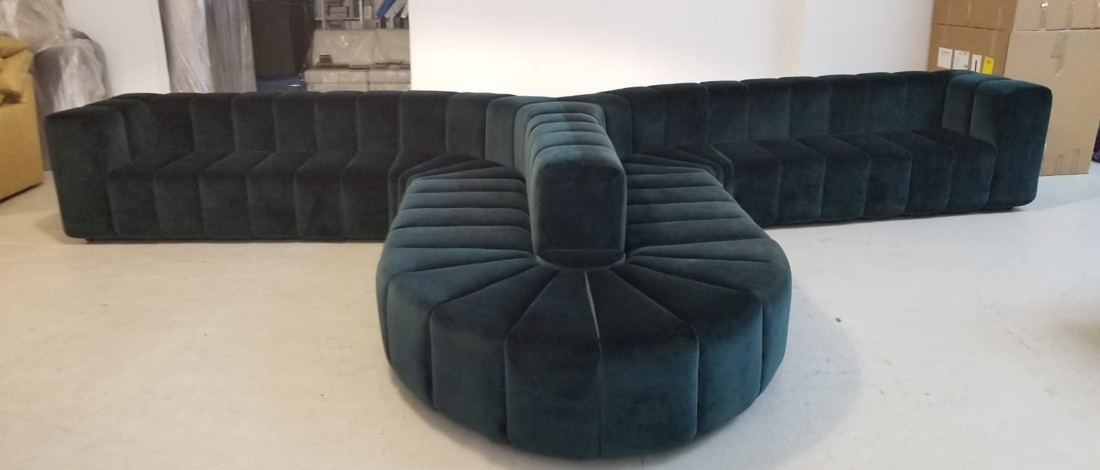 Custom Velvet Sofa